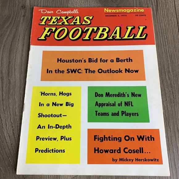 1970 Dave Campbell's Texas Football News Magazine December 2nd - Picture 1 of 7